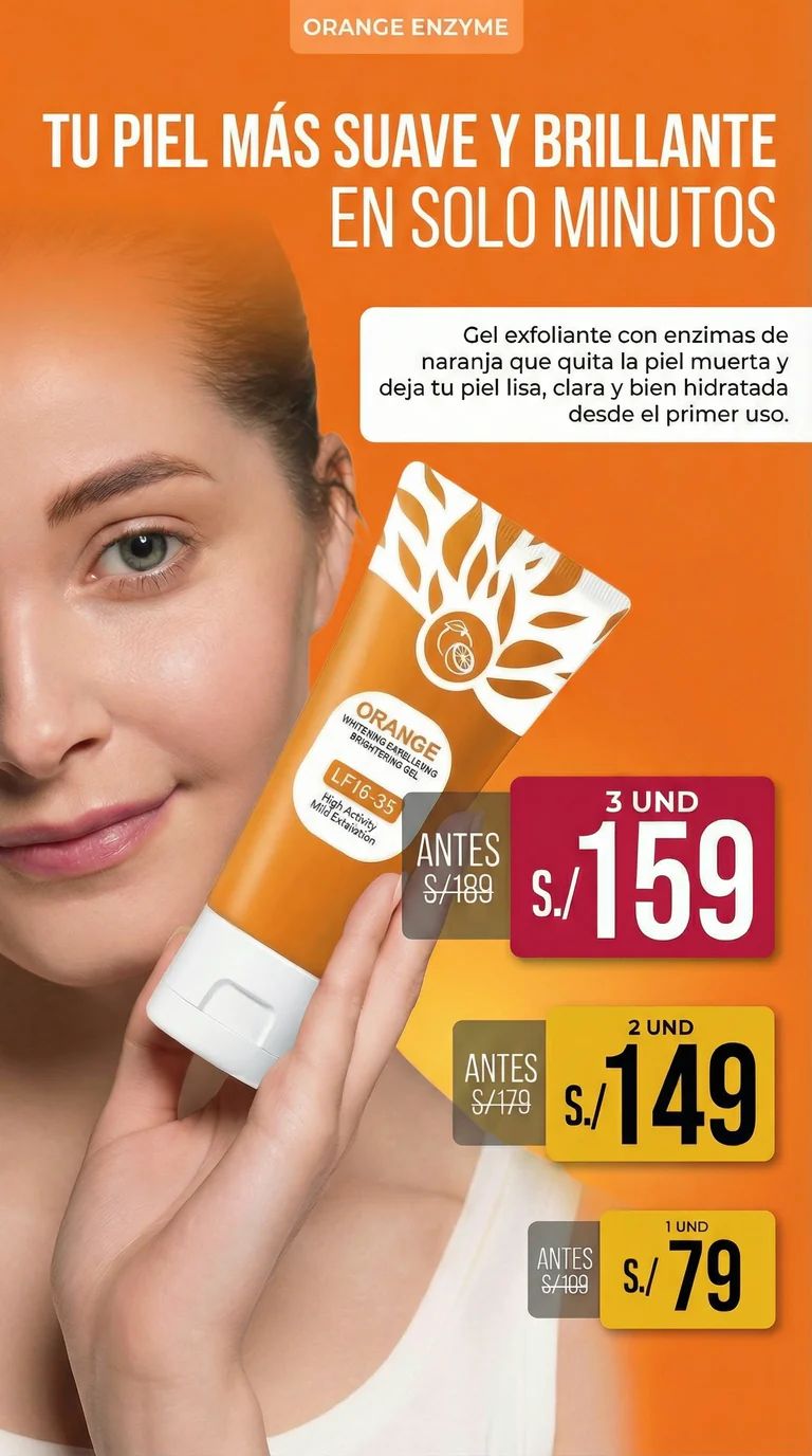 GEL EXFOLIANTE ENZIMATICO DE NARANJA